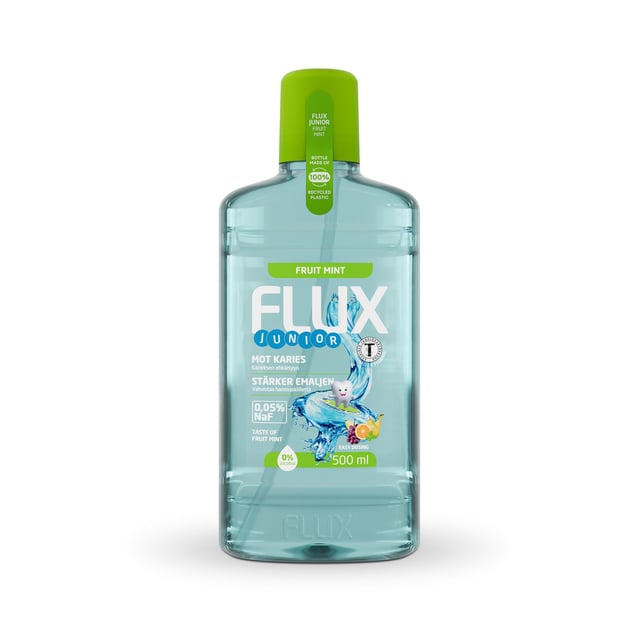 FLUX Junior FruitMint 500 ml | Baby, barn & förälder - Munvård för barn - Munskölj & fluortabletter för barn | Apoteka