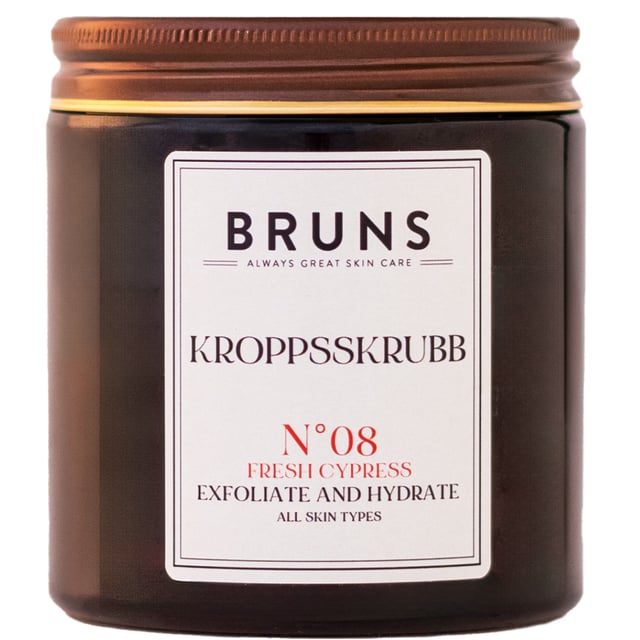 BRUNS Kroppsskrubb Nº08 Fresh Cypress 250 ml | Hudvård - Kroppsvård - Bad & dusch - Kroppspeeling | Apoteka