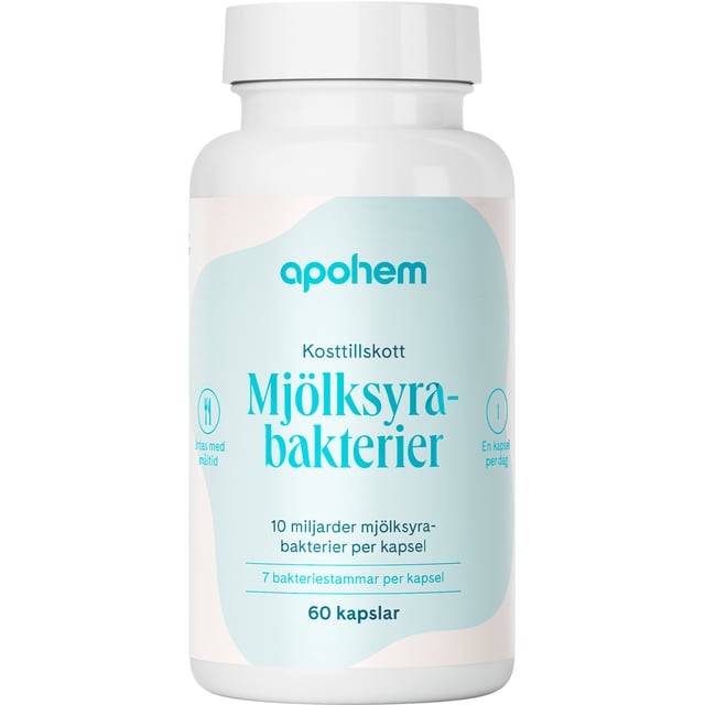 Apohem Mjölksyrabakterier 10 miljarder 7 stammar 60 kapslar