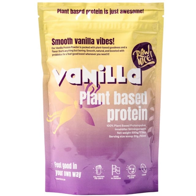 Rawnice Vanilla Protein Pulver 500 g | Träning - Proteintillskott - Proteinpulver - Veganskt proteinpulver | Apoteka
