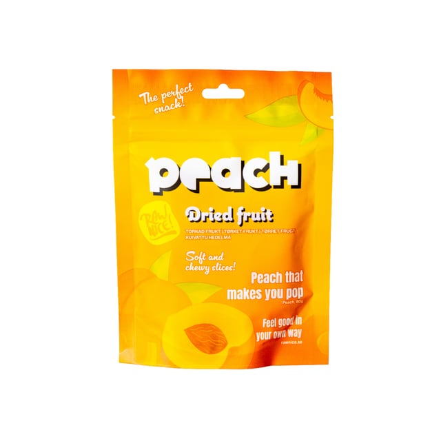 Rawnice Torkad Persika 80 g | Mat & dryck - Skafferi - Torkad frukt, nötter & frön | Apoteka