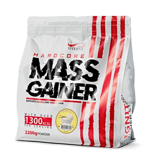 Viterna Hardcore Mass Gainer Vanilj 2200 g | Träning - Proteintillskott - Proteinpulver - Vassleprotein | Apoteka
