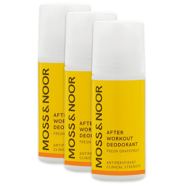 Moss & Noor After Workout Deodorant Fresh Grapefruit 3-pack | Hudvård - Kroppsvård - Deodorant - Antiperspirant,Hudvård - Hudvård för män - Kroppsvård för män - Deodorant | Apoteka