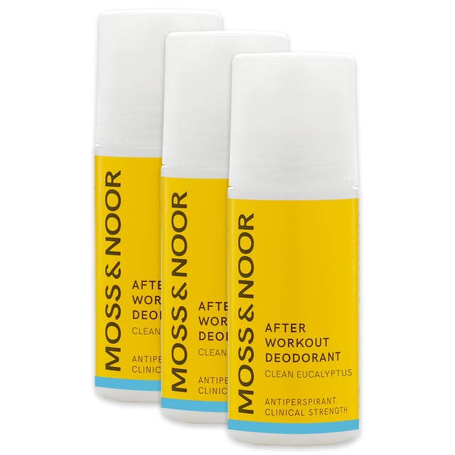 MOSS & NOOR After Workout Deodorant Roll-On Clean Eucalytpus 3 st | Hudvård - Kroppsvård - Deodorant - Antiperspirant | Apoteka
