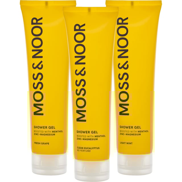 Moss & Noor After Workout Shower Gel Mixed 3-pack | Hudvård - Hudvård för män - Kroppsvård för män - Duschtvål & bodylotion,Hudvård - Kroppsvård - Bad & dusch - Duschkräm & duschtvål | Apoteka