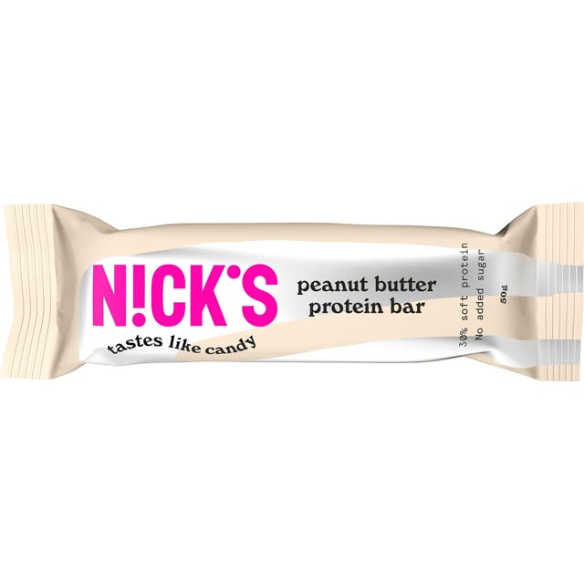 Nicks Peanut Butter Protein Bar 50g | Träning - Proteintillskott - Proteinbar,Mat & dryck - Bars - Proteinbars | Apoteka