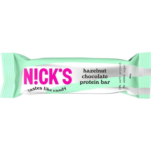Nicks Hazelnut Chocolate Protein Bar 50g | Träning - Proteintillskott - Proteinbar,Mat & dryck - Bars - Proteinbars | Apoteka