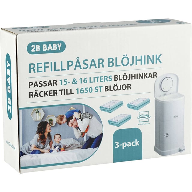 2B Baby Diaper Nanny Refill 3-pack