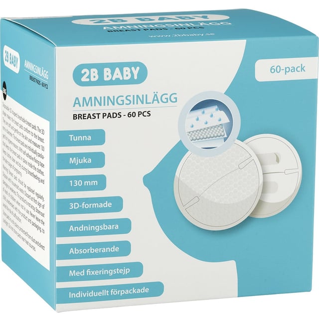 2B Baby Amningsinlägg 3D 60-pack
