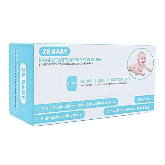 2B Baby Bambutvättlappar 100-pack | Baby, barn & förälder - Blöjor & våtservetter - Tvättlappar | Apoteka