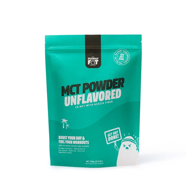 The Friendly Fat Company C8 MCT-pulver Naturell 260 g | Mat & dryck - Olja, fett & smör - MCT-olja | Apoteka