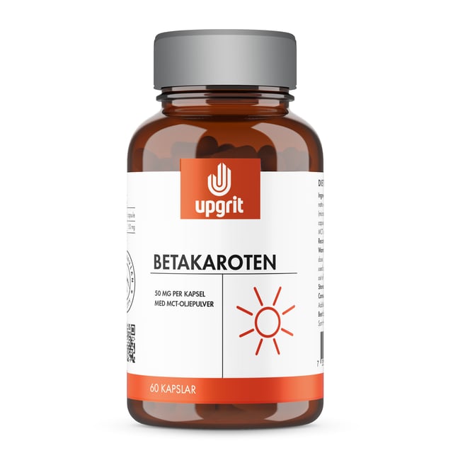 Upgrit Betakaroten 50 mg 60 kapslar | Vitaminer & kosttillskott - Betakaroten | Apoteka