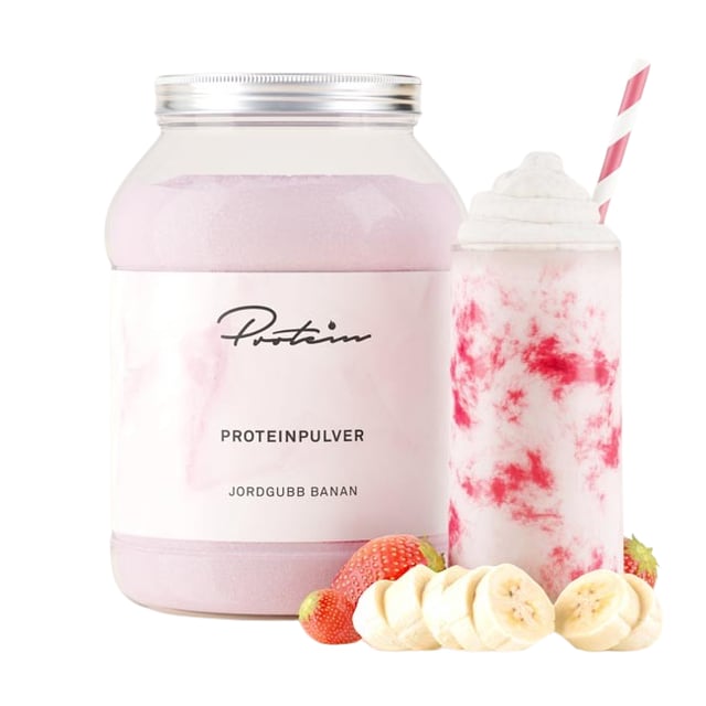 Protein.com Proteinpulver Fettförbränning Jordgubb & Banan 1000 g | Träning - Proteintillskott - Proteinpulver - Vassleprotein | Apoteka