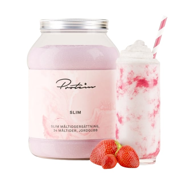 Protein.com Slim Måltidsersättning Jordgubb 1200 g | Viktkontroll - Viktminskning,Viktkontroll - Måltidsersättning | Apoteka