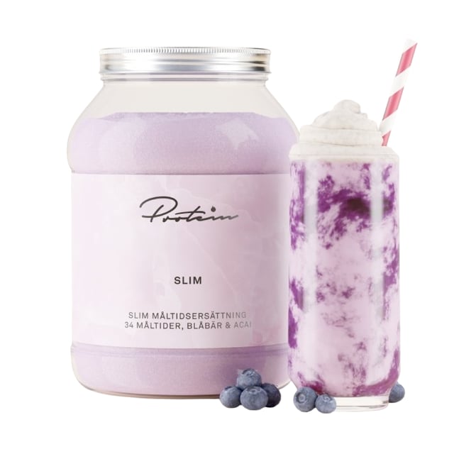 Protein.com Slim Måltidsersättning Blåbär & Acai 1200 g | Viktkontroll - Viktminskning,Viktkontroll - Måltidsersättning | Apoteka