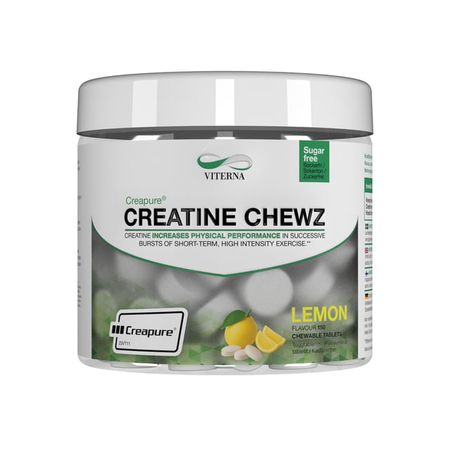 Viterna Creapure Chewz Lemon 150 chewables | Träning - Energigivande - Kreatin | Apoteka