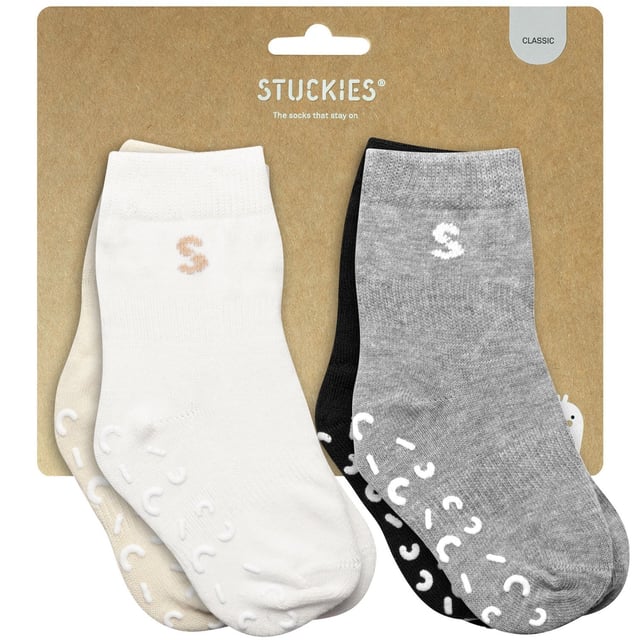 Stuckies Strumpor i bomull Classic 25/27 Anti-Slip 4-pack | Baby, barn & förälder - Praktiska tillbehör för barn - Babytillbehör | Apoteka