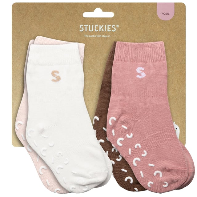Stuckies Strumpor i bomull Rosie 22/24 Anti-Slip 4-pack | Baby, barn & förälder - Praktiska tillbehör för barn - Babytillbehör | Apoteka