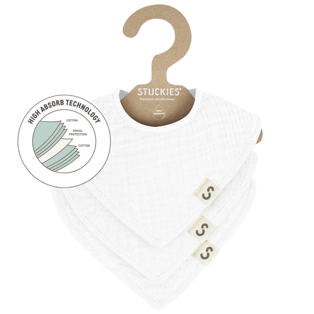 Stuckies Högabsorberande dregglisar White 3-pack | Baby, barn & förälder - Praktiska tillbehör för barn - Babytillbehör,Baby, barn & förälder - Dregglisar | Apoteka