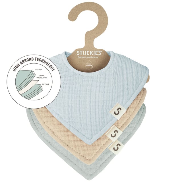 Stuckies Högabsorberande dregglisar Cloud 3-pack | Baby, barn & förälder - Praktiska tillbehör för barn - Babytillbehör,Baby, barn & förälder - Dregglisar | Apoteka