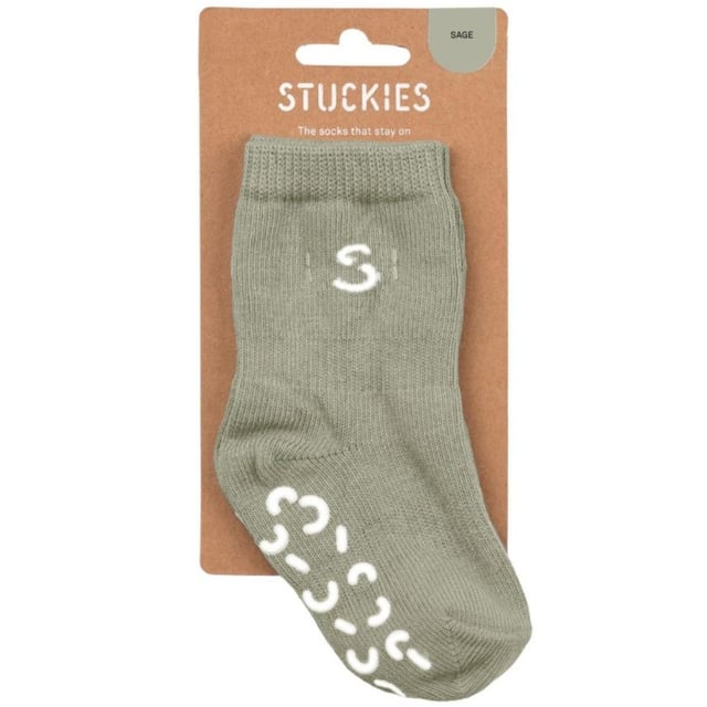 Stuckies Strumpor i bomull Sage 16/18 Anti-Slip 1-pack | Baby, barn & förälder - Praktiska tillbehör för barn - Babytillbehör | Apoteka