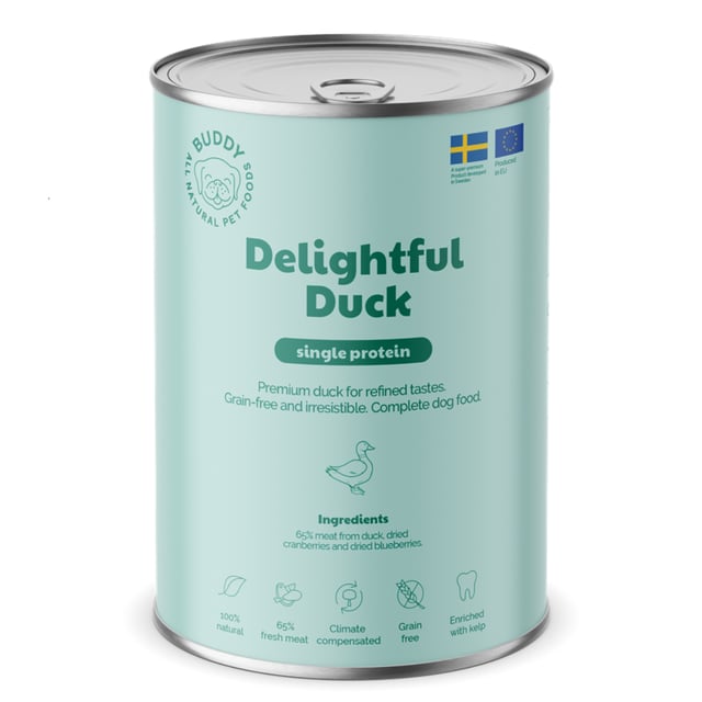 Buddy Pet Foods Delightful Duck 400 g | Djur - Djurfoder & tillskott - Foder & fodertillskott | Apoteka