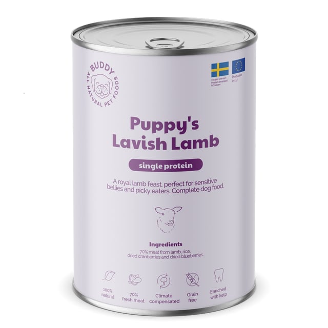 Buddy Pet Foods Puppy Lavish Lamb 400 g | Djur - Djurfoder & tillskott - Foder & fodertillskott | Apoteka