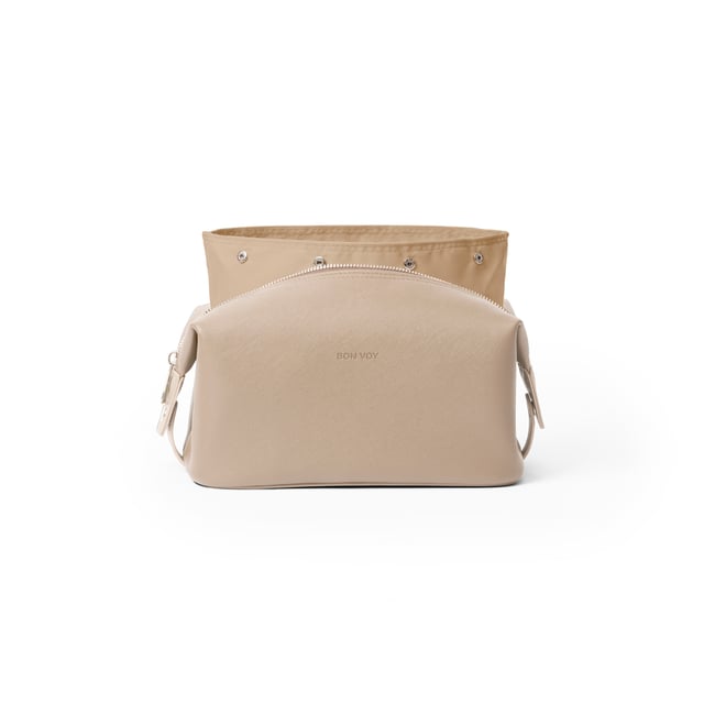 Bon Bags Weekend Toiletry Bag Medium Beige/Beige 1st