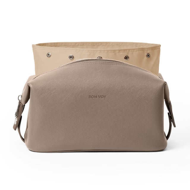 Bon Bags Getaway Toilletry Bag Large Taupe/Beige 1st
