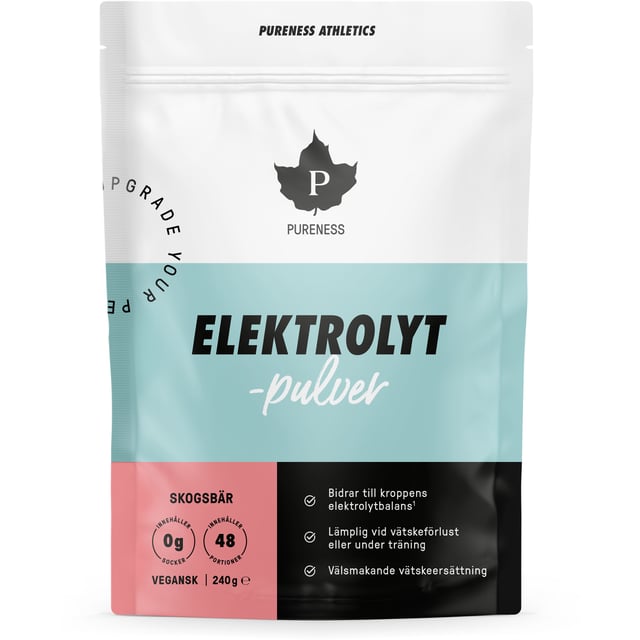 Pureness Elektrolytpulver Skogsbär 240g | Vitaminer & kosttillskott - Elektrolyter,Mage & tarm - Vätskeersättning,Träning - Vätskeersättning | Apoteka