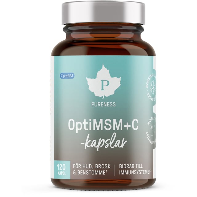 Pureness OptiMSM + C 120 kapslar | Vitaminer & kosttillskott - MSM,Vitaminer & kosttillskott - Hud, hår & naglar,Vitaminer & kosttillskott - Immunförsvar | Apoteka