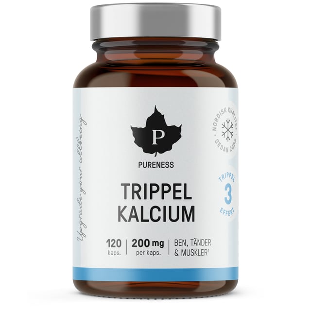 Pureness Trippel Kalcium 120 kapslar | Vitaminer & kosttillskott - Vitaminer & mineraler - Kalcium | Apoteka