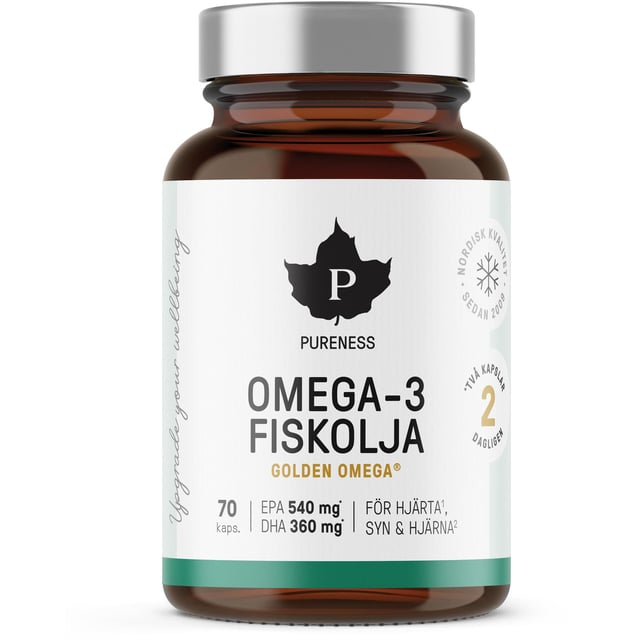 Pureness Omega-3 Fiskolja 70 kapslar | Vitaminer & kosttillskott - Omega-3 & fettsyror | Apoteka
