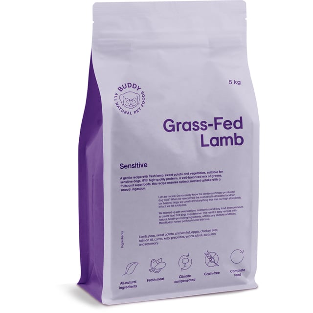 Buddy Pet Foods Grass-Fed Lamb 5 kg | Djur - Djurfoder & tillskott | Apoteka