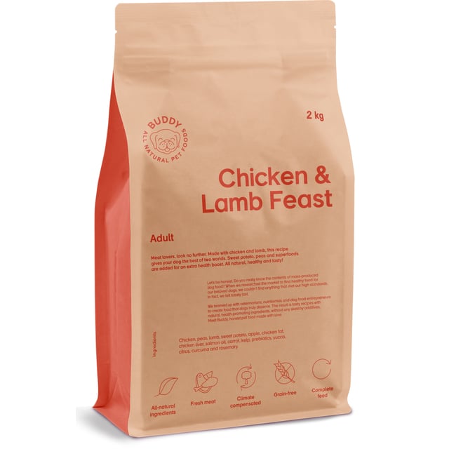 Buddy Pet Foods Chicken + Lamb Feast 2 kg | Djur - Djurfoder & tillskott | Apoteka