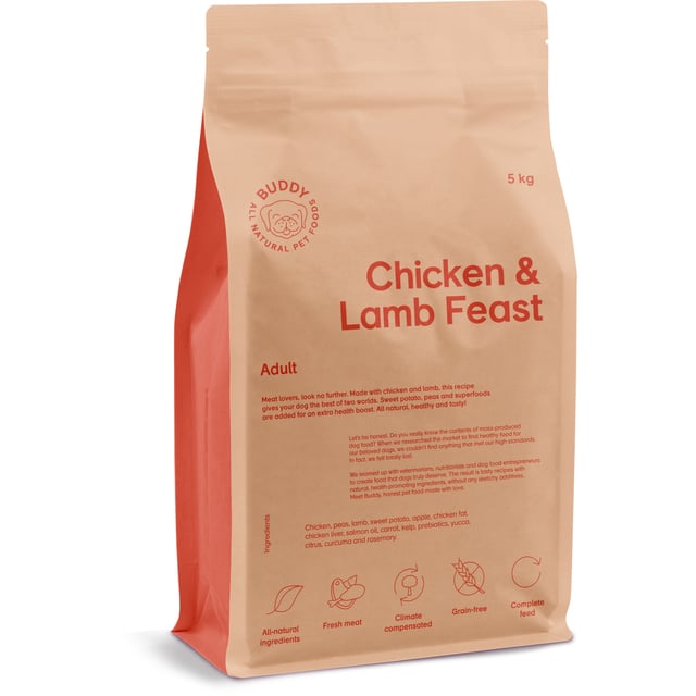 Buddy Pet Foods Chicken + Lamb Feast 5 kg | Djur - Djurfoder & tillskott | Apoteka