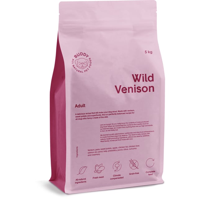 Buddy Pet Foods Wild Venison 5 kg | Djur - Djurfoder & tillskott | Apoteka