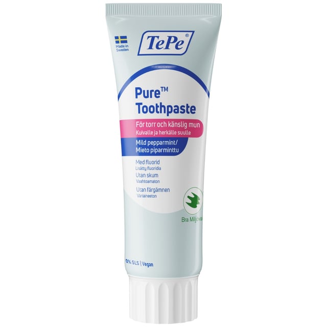TePe Pure Toothpaste Mild Peppermint 75 ml | Munvård - Tandkräm | Apoteka