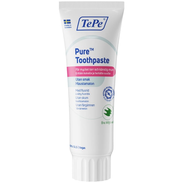 Tepe Pure Toothpaste Utan Smak 75 ml | Munvård - Tandkräm | Apoteka