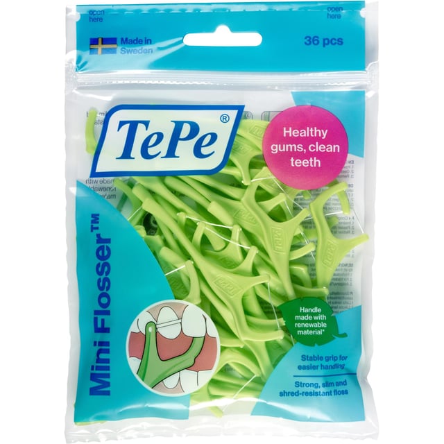 TePe Mini Flosser 36 st | Munvård - Mellanrumsrengöring - Tandtråd & byglar | Apoteka