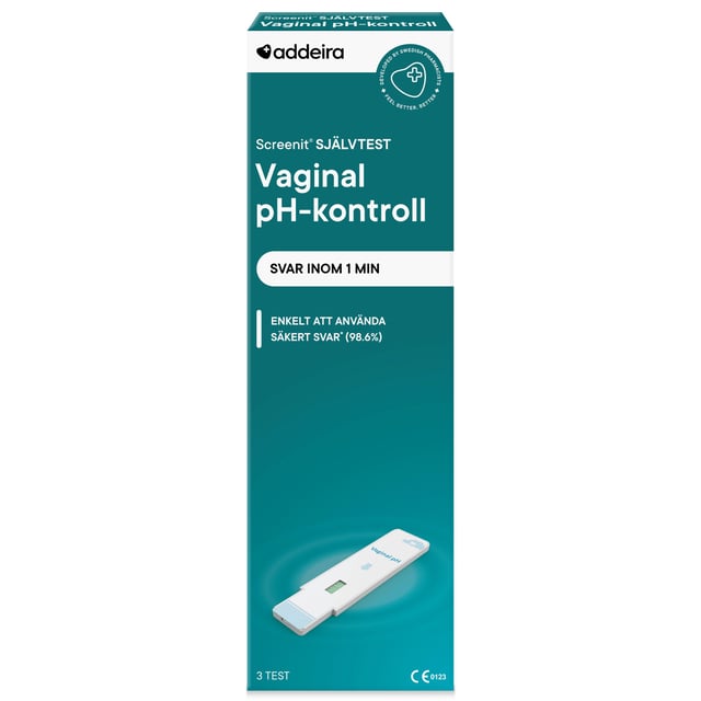 addeira Screenit Självtest Vaginal pH 3 st | Hjälpmedel & säkerhet - Självtester | Apoteka