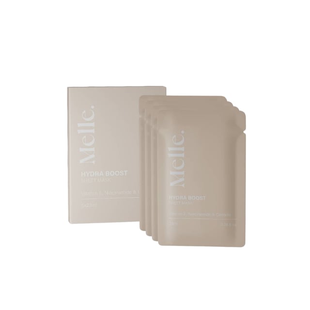MELLE Hydra Boost Sheet Mask 5 st | Hudvård - Ansiktsvård - Ansiktsmask - Återfuktande ansiktsmask,Hudvård - Ansiktsvård - Ansiktsmask - Sheet mask | Apoteka