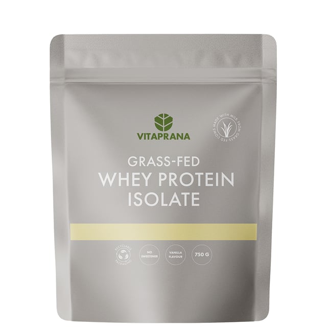 Vitaprana Grass-fed Whey Protein Isolate Vanilj 750g | Träning - Proteintillskott - Proteinpulver - Vassleprotein | Apoteka