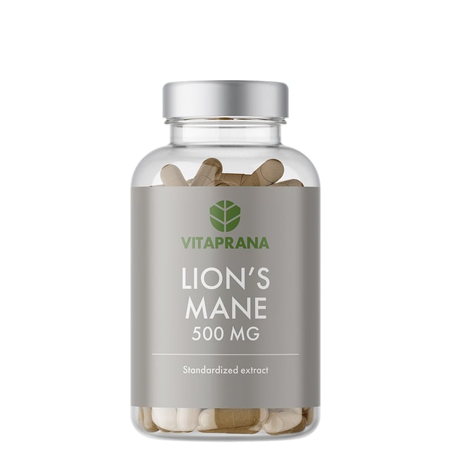 Vitaprana Lions Mane 500mg 100 kapslar | Vitaminer & kosttillskott - Kosttillskott med svampextrakt | Apoteka