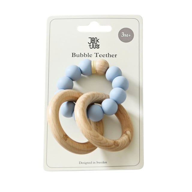 Jack o Juno Bubble Bitring Pale Blue | Baby, barn & förälder - Leksaker - Bitringar & bitleksaker | Apoteka