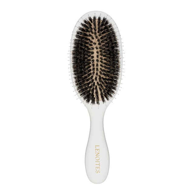 LENOITES Wild Boar Hair Brush + Cleaning Tool White 1st