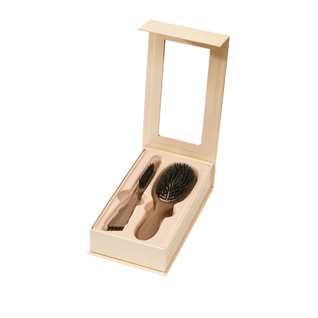 Lenoites Wild Boar Hair Brush with Cleaning Tool - Limited Edition