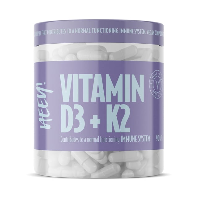 Heey! Vitamin D3+K2 + Superfruits 90 kapslar | Vitaminer & kosttillskott - Vitaminer & mineraler - K-vitamin,Vitaminer & kosttillskott - Vitaminer & mineraler - D-vitamin,Vitaminer & kosttillskott - Kosttillskott för veganer & vegetarianer,Vitaminer & kosttillskott - Växtbaserade kosttillskott,Vitaminer & kosttillskott - Immunförsvar | Apoteka