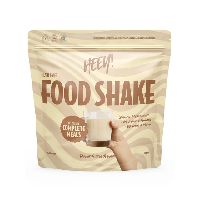 Heey! Vegansk Food Shake Jordnötssmör Banan 1,4 kg | Viktkontroll - Måltidsersättning | Apoteka
