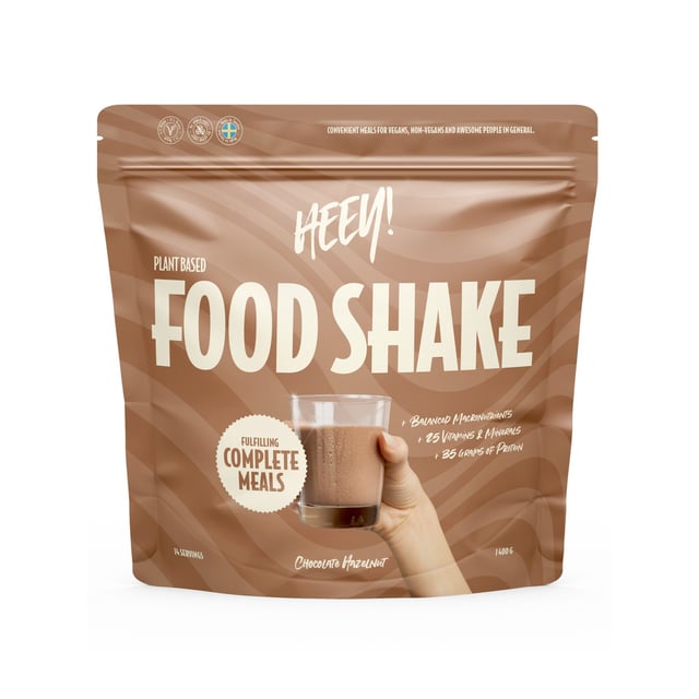 Heey! Vegansk Food Shake Hasselnöt Choklad 1,4 kg | Viktkontroll - Måltidsersättning | Apoteka